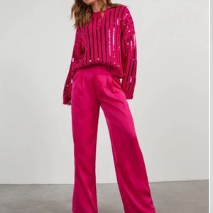 She & Sky Sequin Stripe Sweater, Size S, NWT